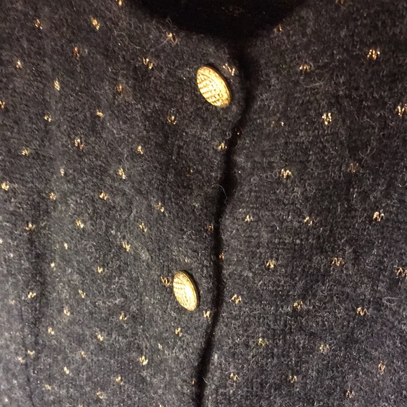 Cardigan gold dots dark grey color M - Picture 2 of 5